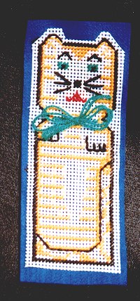 Whiskers the cat tapestry bookmark