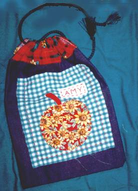 Applique shoe bag